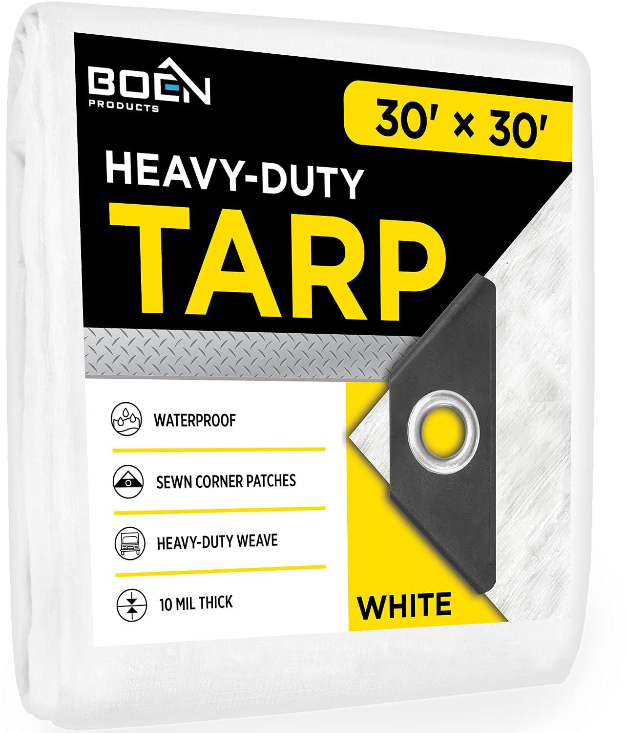 Tarp Heavy Duty Waterproof (30' x 30', White) 10