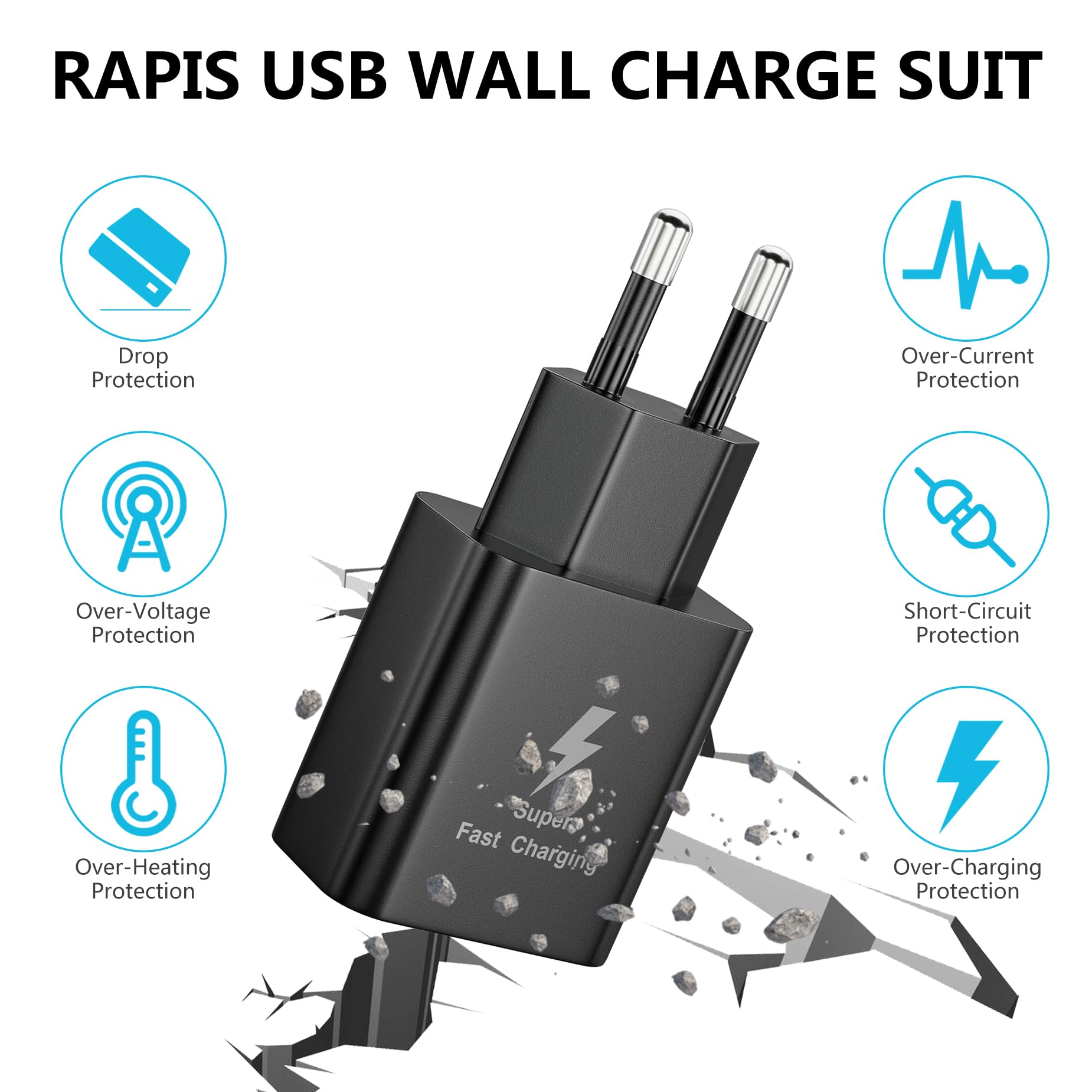 25W USB C Ladegerät Schnellladegerät für Samsung Galaxy S26 S25 S24 S23 S22 S21 S20 Plus Ultra S24+ S23+/Z Fold 7/6/ Z Flip 6/7 Note20/10/A57/A55 A54/iPhone, iPad, Tablet Ladeadapter Netzteil USB-C 5