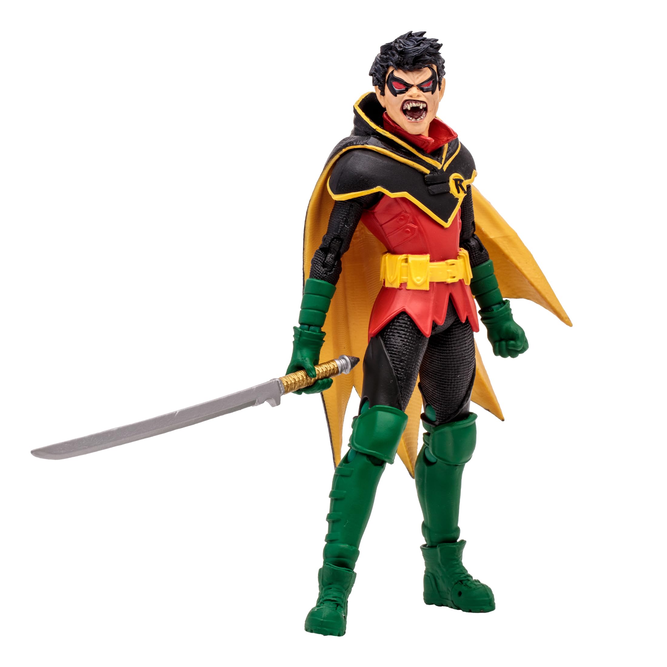 McFarlane Toys DC Multiverse Robin (DC vs. Vampires) Gold Label Action Figure - 7 Inches Detailed Collectible with 22 Articulation Points and Vampire-Hunting Accessories