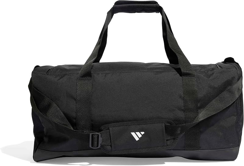 Unisex Adulto Essentials Linear Duffel Bag Duffel Bag, Black/Black/White, M