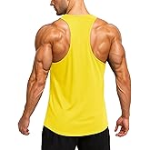MAGCOMSEN Men's UPF 50+ Tank Tops Y Back Quick Dry Workout Gym Sleeveless Muscle Shirts Summer Bodybuilding Cut Off Shirt