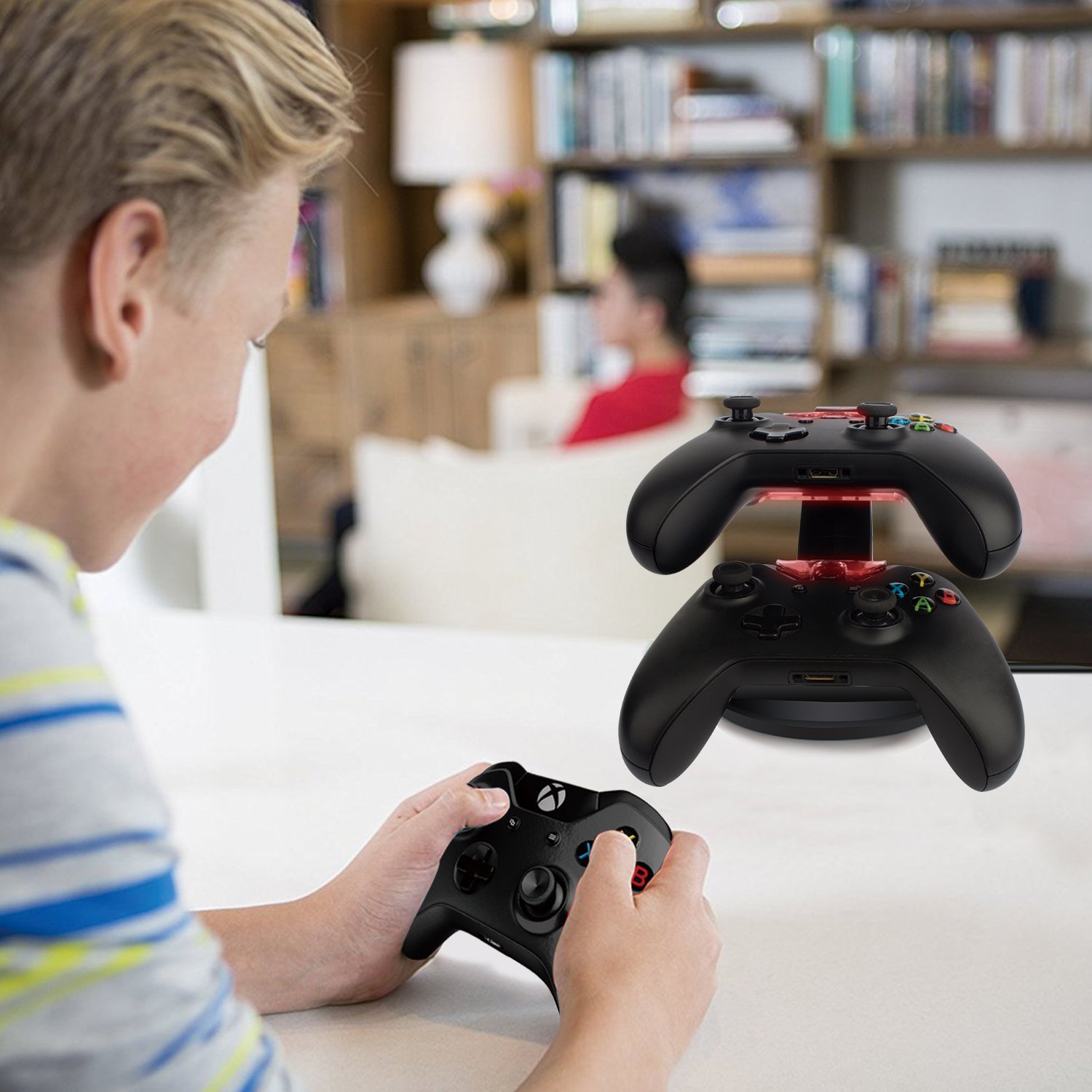 Xbox One Controller Charger Charging Docking Station Stand with USB Charging Cable for Xbox One Xbox One S Controller