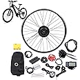 WUSILILU 26" Electric Bike Conversion Kit, 350W 36V Front Wheel Motor E Bike Kit Hub Motor Bicycle BLDC Controller with LCD Display Controller PAS Brake Lever for 26 inch Bikes, 5 Speed Adjustable