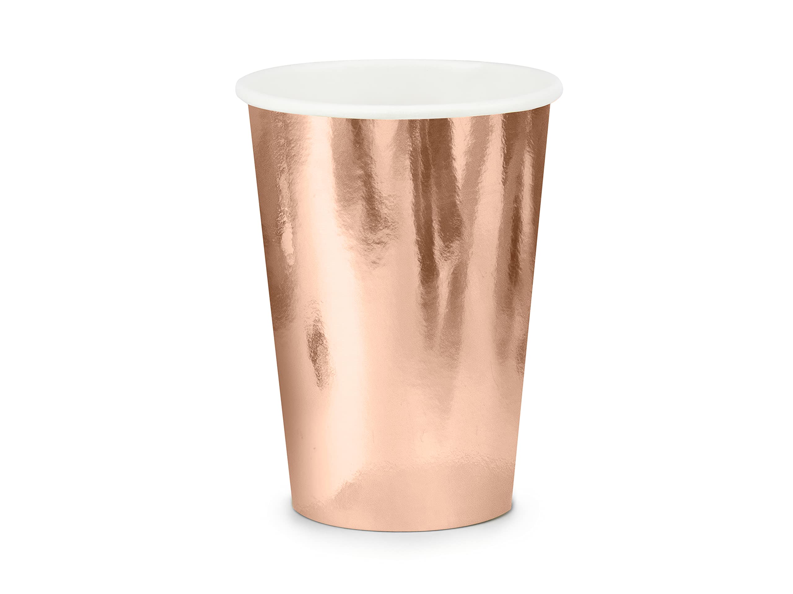 Paper cups, rose gold, 220ml (1 pkt / 6 pc.)-PDKPP35-019R