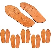 Clarmonde Genuine Leather Shoe Insoles, Absorbent Ultra Thin Pigskin Leather Insoles Break in and Conform to The Shape of Feet (6)