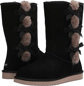 tall black ugg boots with fur