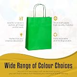 Thepaperbagstore 10 Green Small Paper Party Bags With Handles 18x22x8cm view 3