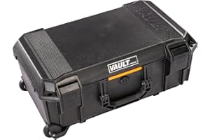Vault by Pelican - V525 Case with Foam for Equipment, Electronics Gear, Camera, Drone (Black)