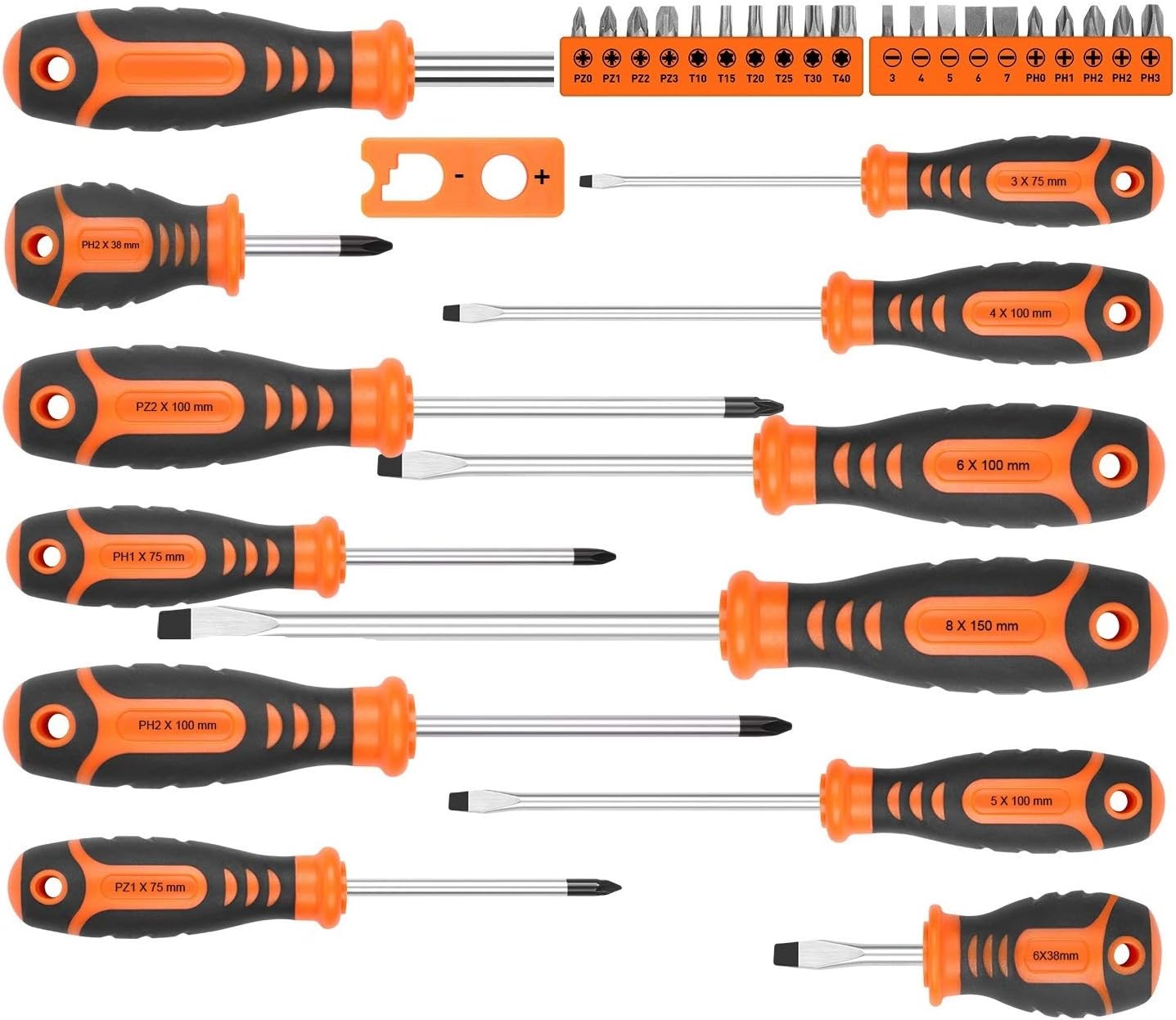 Screwdrivers Set, HORUSDY 33-Piece Magnetic Screwdrivers Set with Case, Includs Phillips, Slotted, Pozidriv, Torx: Home Improvement