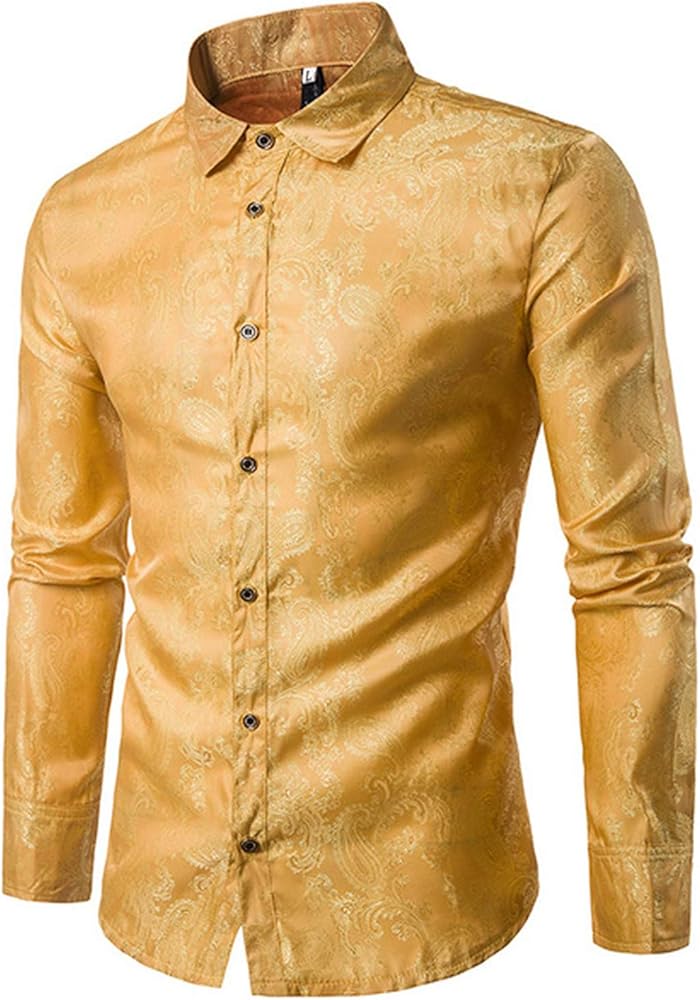 camisas doradas para hombre