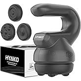 HYAKO Handheld Professional Mini Orbital Buffer Relief Massager, Adjustable Multi-Speed Vibration Deep Tissue Body Chiropractic Massager for Neck, Shoulder, Leg,Back muscle pain relief massage therapy