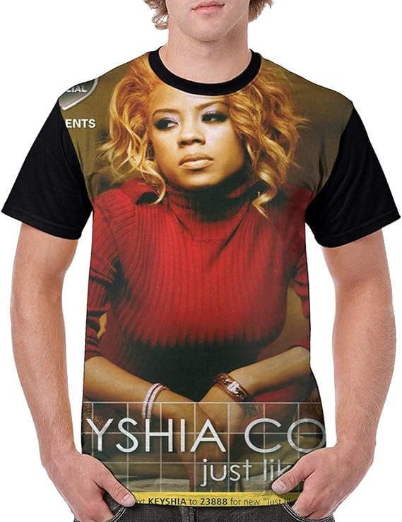 PLLIMNF Keyshia Cole Man's T-Shirt Athletic Shirt Performance Athletic Shirts Running Fitness 