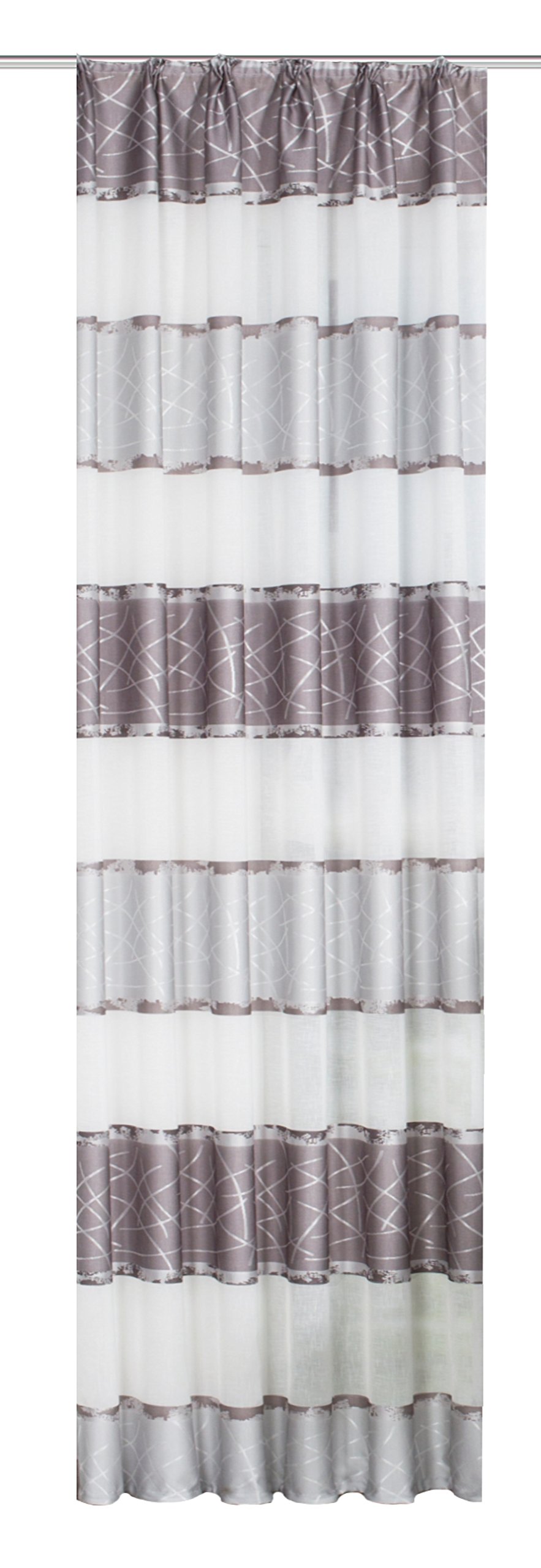 Home Fashion Decorative Ribbon 175 x 140 cm Decorative Fabric Horizontal Stripes with Jacquard Pattern Polyester Scarf In Grey