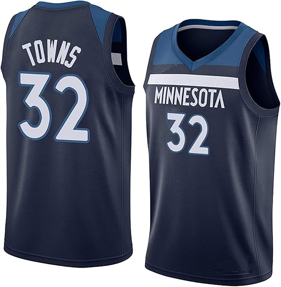 Men's Basketball Clothes, Timberwolves Basketball Jersey No. 32 Towns