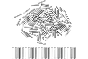 uxcell 100 Pcs 2mm x 11mm Dowel Pins Bearing Steel Cylindrical Dowel Pins Shelf Support Peg Pin Rod Fasten Elements Metal Shelf Pegs +/-0.02mm Diameter Tolerance, Silver Tone