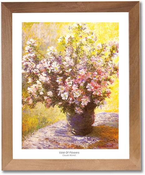 Amazon クロード モネ花瓶と花壁画像honey Framedアートプリント アートフレーム ポスター オンライン通販
