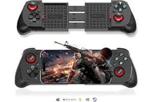 KOIIKO Wireless Cloud Gaming Controller for iOS, Android, Windows PC, including iPhone15/14/13, Steam etc.. Hall trigger, Linear trigger and Analog trigger E-Sports Handle Gamepad, Bluetooth Black