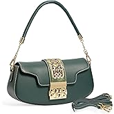 Genuine Leather Shoulder Bag for Women Hand Carved Painted Leather Clutch Saddle Bag Cute Hobo Tote Handbag Purse