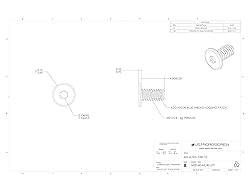 M2-0.4 X 4mm Machine Screw with Thread Lock, Black