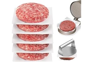 50/100 PCS Baking Parchment Paper, Non-Stick & Oil-Proof Hamburger Patty Paper – 4.3-Inch Square Non-Stick Wax Paper, Suitabl