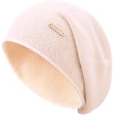 QUEENFUR Knit Slouchy Beanie Hats for Women Cashmere Ski Cap Knitted Wool Soft Warm Winter Hat