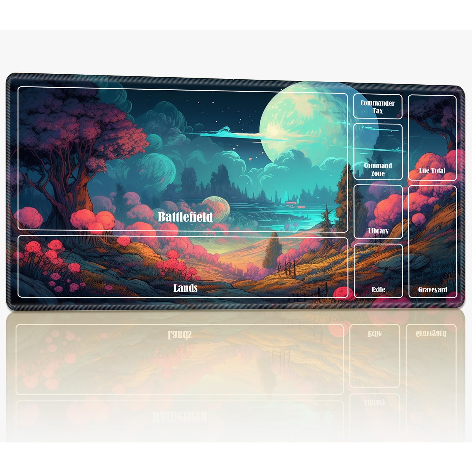 Playmat with Zones for MTG Magic The Gathering, 24
