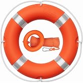 Tresbro 23"/28" Boat Safety Throw Ring with Water Floating Lifesaving Rope 50FT Set, Professional Life Ring and Reflective Strip