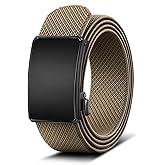 BULLIANT Men Stretch Belt,Adjustable Ratchet Nylon Belt Tactical for Men Casual Jeans Golf Work 1 3/8",Cut For Fit