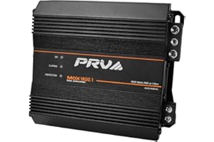 PRV Audio MDX1800.1 1 Ohm Mini Car Audio Amplifier 1 Channel 1800 Watts RMS Ultra Compact Full Range Monoblock Class D Amp fo
