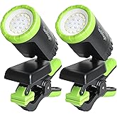SEAMAGIC 2-Pack 800LM Rechargeable LED Clamp Work Light, Magnetic &amp; Clamp | 360&deg;Adjustable Spotlight, Clip Light for Garage, BBQ, Car Repair, Household &amp; Emergency Use