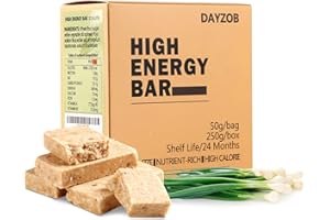 DAYZOB Food Rations, Emergency Food Rations, Scallion Flavor Rations Emergency 1100 Calories Survival Rations for Disaster Kits 250g (5 bars)
