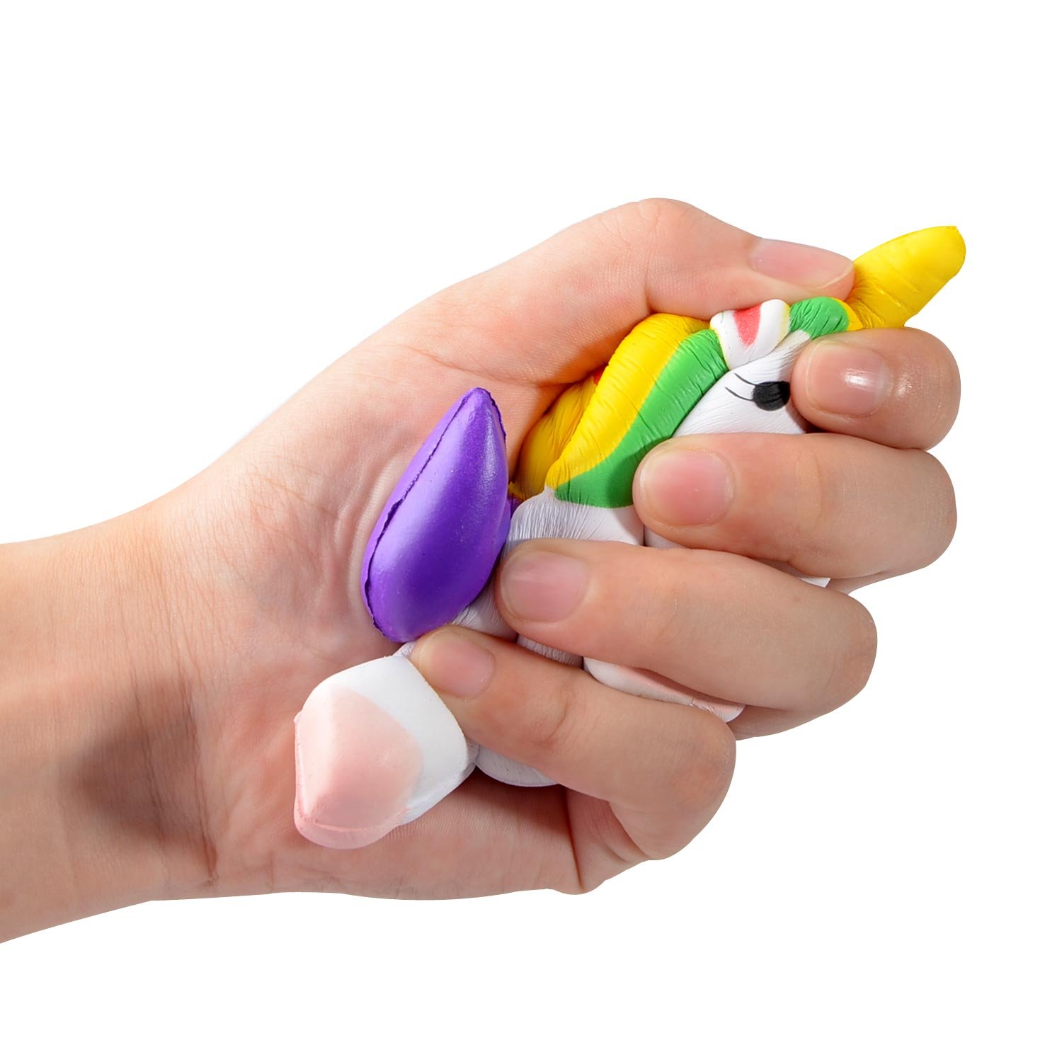 Firlar Unicorn Squishy Animal Slow Rising Stress Relief Toy for Kids Adults (A)
