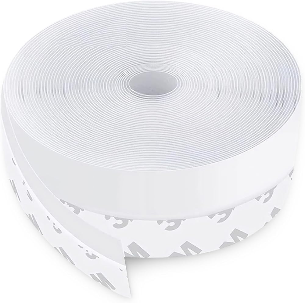 CUQOO White Silicone Seal Strip 10M 33ft Door Window Weatherproof Draft Stopper