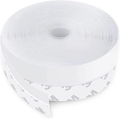 CUQOO White Silicone Seal Strip 10M 33ft Door Window Weatherproof Draft Stopper