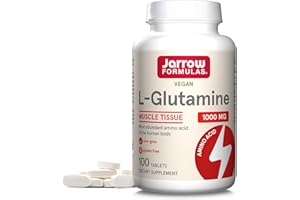 Jarrow Formulas L-Glutamine 1000 mg, Dietary Supplement for Muscle Tissue, Multifunctional Amino Acid, Immune Support , 100 Easy-Solv Tablets, 50-100 Day Supply