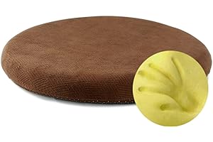 Sigmat Memory Foam Seat Cushion Anti-slip Soft Round Stool Cushion Chair Pad 16 Inch Coffee