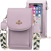 LITOON CrossBody Bags with Touchscreen Cell Phone Purse Window Zipper Pocket,RFID Blocking Card Holder iPhone bag for Women