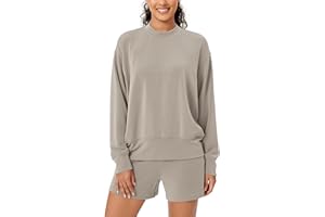 ODODOS Modal Soft Long Sleeve Oversized Sweatshirts for Women Crew Neck Pullover Tops