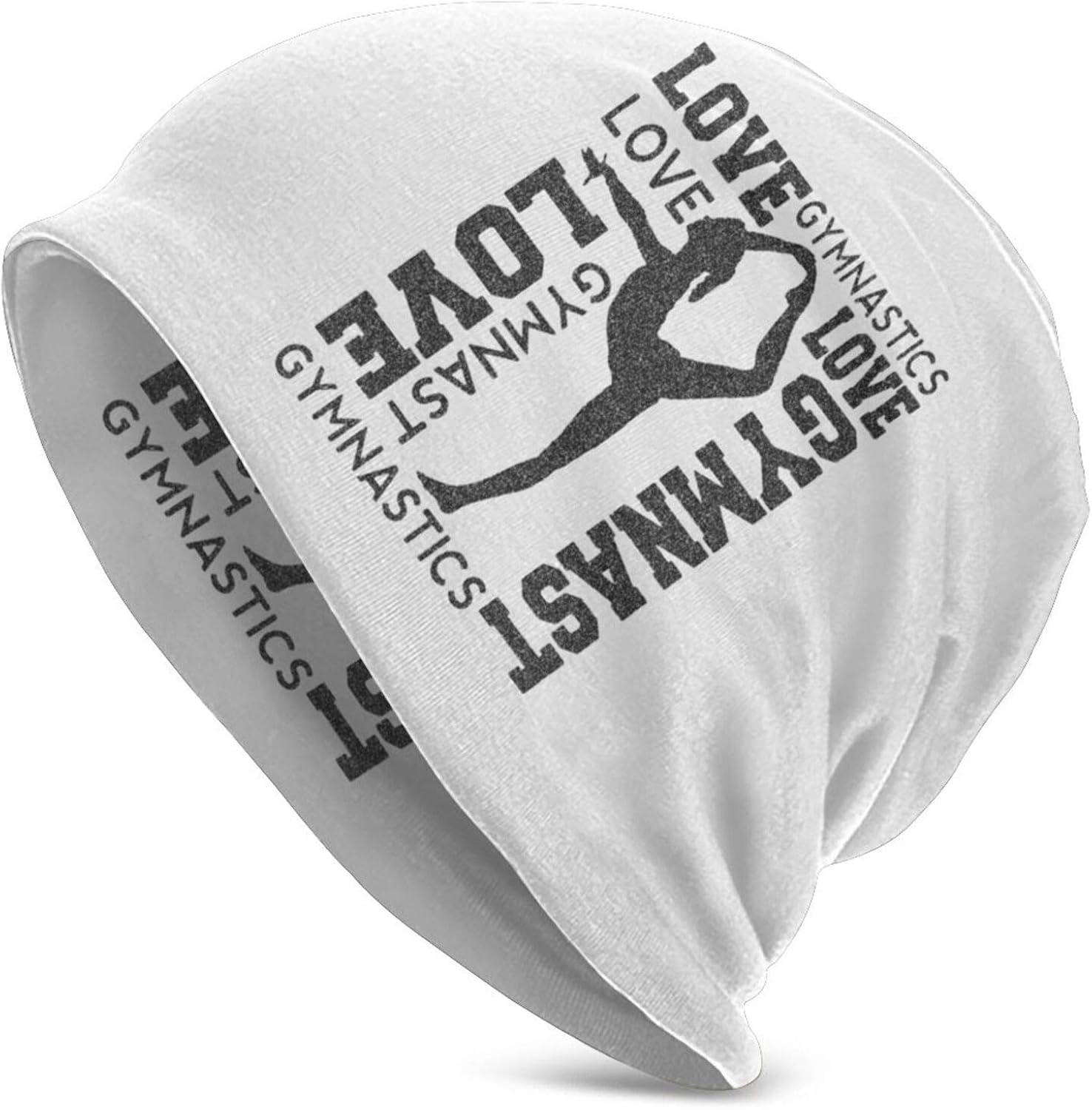 Unisex Adult Knitted Hat, Love Gymnastics Gymnast Outdoor Beanie Cap Skull Cap Half