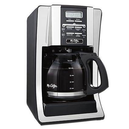 Mr. Coffee BVMC-SJX33GT 12-Cup Programmable Coffeemaker, Chrome by Mr. Coffee