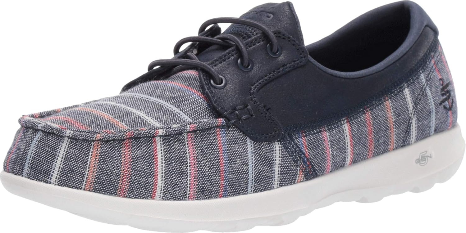 skechers striped boat shoes