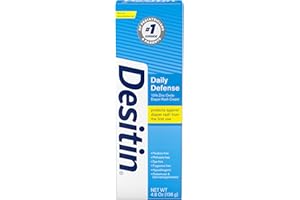 Desitin Daily Defense Baby Diaper Rash Cream with Zinc Oxide to Treat, Relieve & Prevent diaper rash, Hypoallergenic, Dye-, Phthalate- & Paraben-Free, 4.8 oz