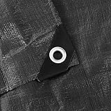 SolaDirect 10 x 12 m Black Tarpaulin 235 GSM Waterproof Heavy Duty Tarp view 3