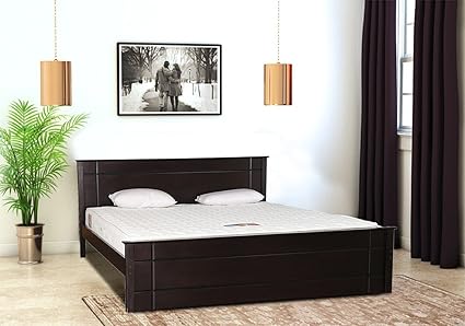 Home Town Zina Grand Queen Size Bed (Cappuccino)