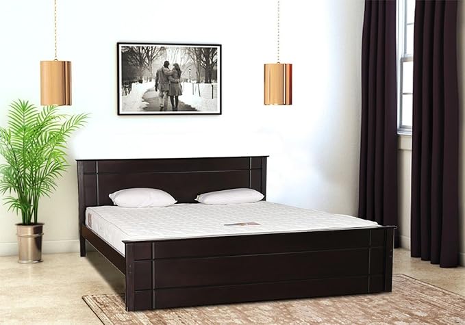 Home Town Zina Grand Queen Size Bed (Cappuccino)
