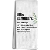 Dwept Encouraging Gifts for Women - Positive Quotes Hand Towels & Motivational Kitchen Decor - You Are Enough Dish & Tea Towels for Kitchen & Bathroom