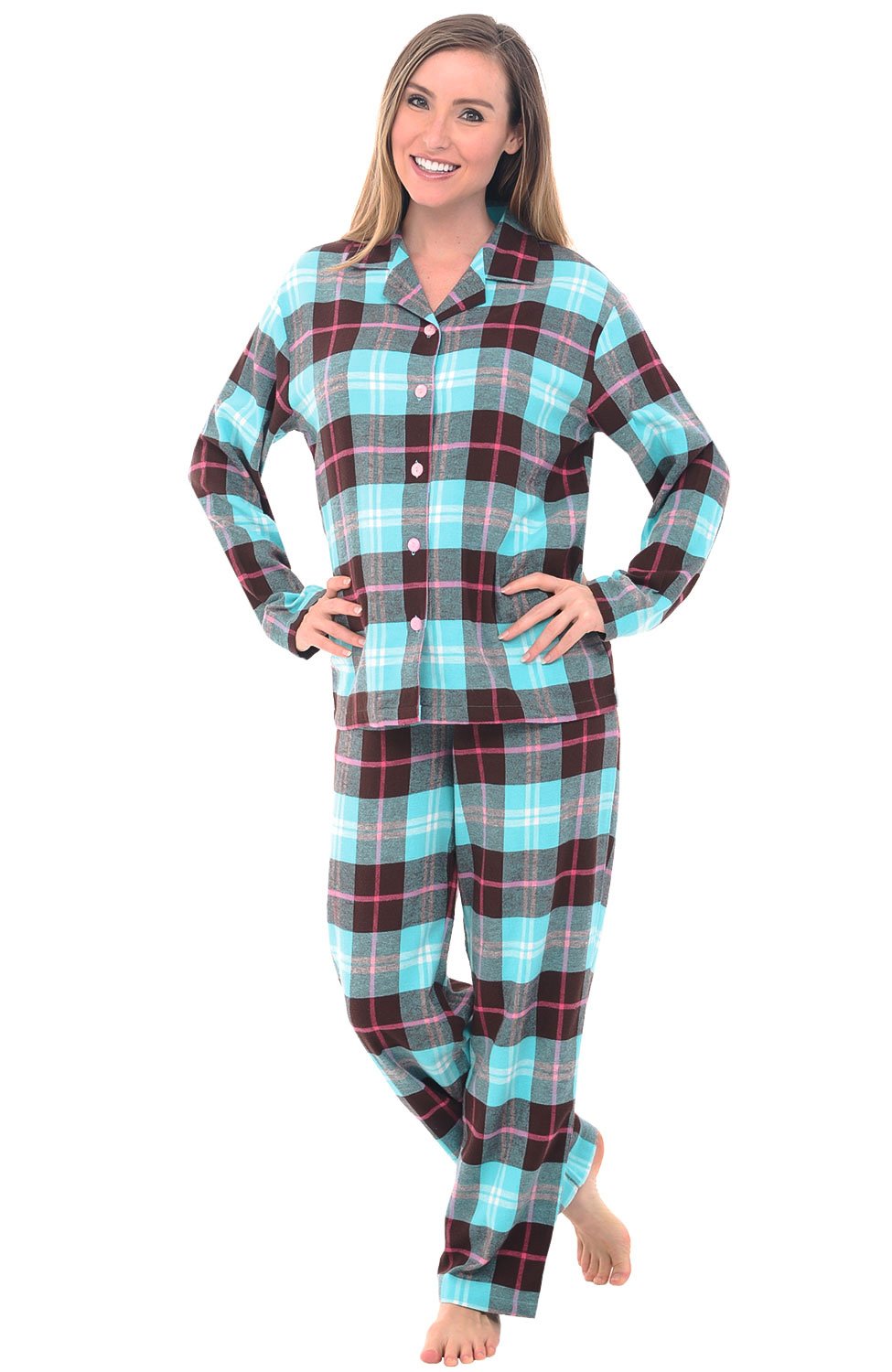 Nachtwäsche Alexander Del Rossa Womens Flannel Pajamas