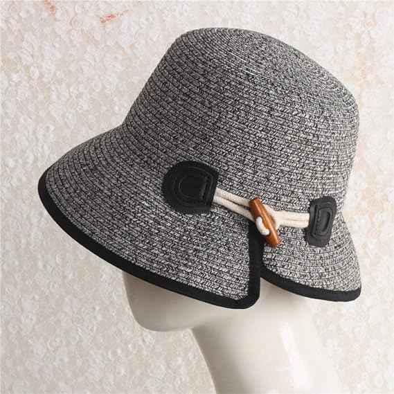 CFCYS Sonnenhüte Für Frauen,Elegante Sommer Damen Uv-Schutz Strohhut