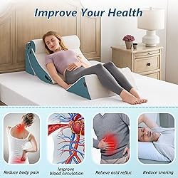Longering 6PCS Orthopedic Bed Wedge Pillow Set for