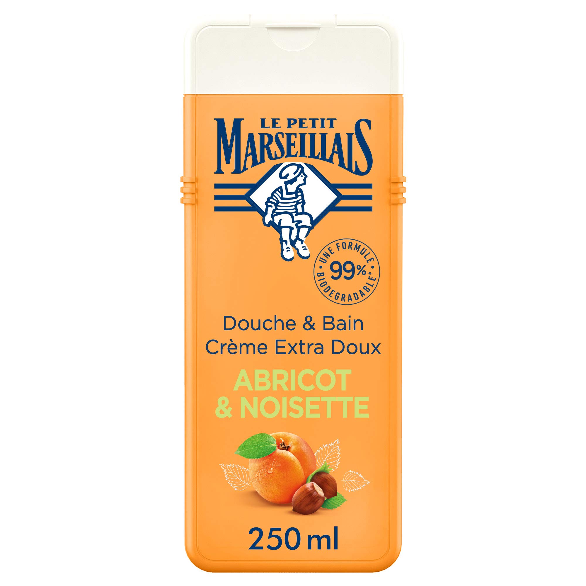 Le Petit Marseillais Extra Gentle Bath & Shower Cream Apricot & Hazelnut Organic 650ml